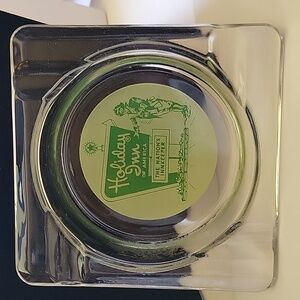 Vtg Holiday Inn Glass Ashtray MCM